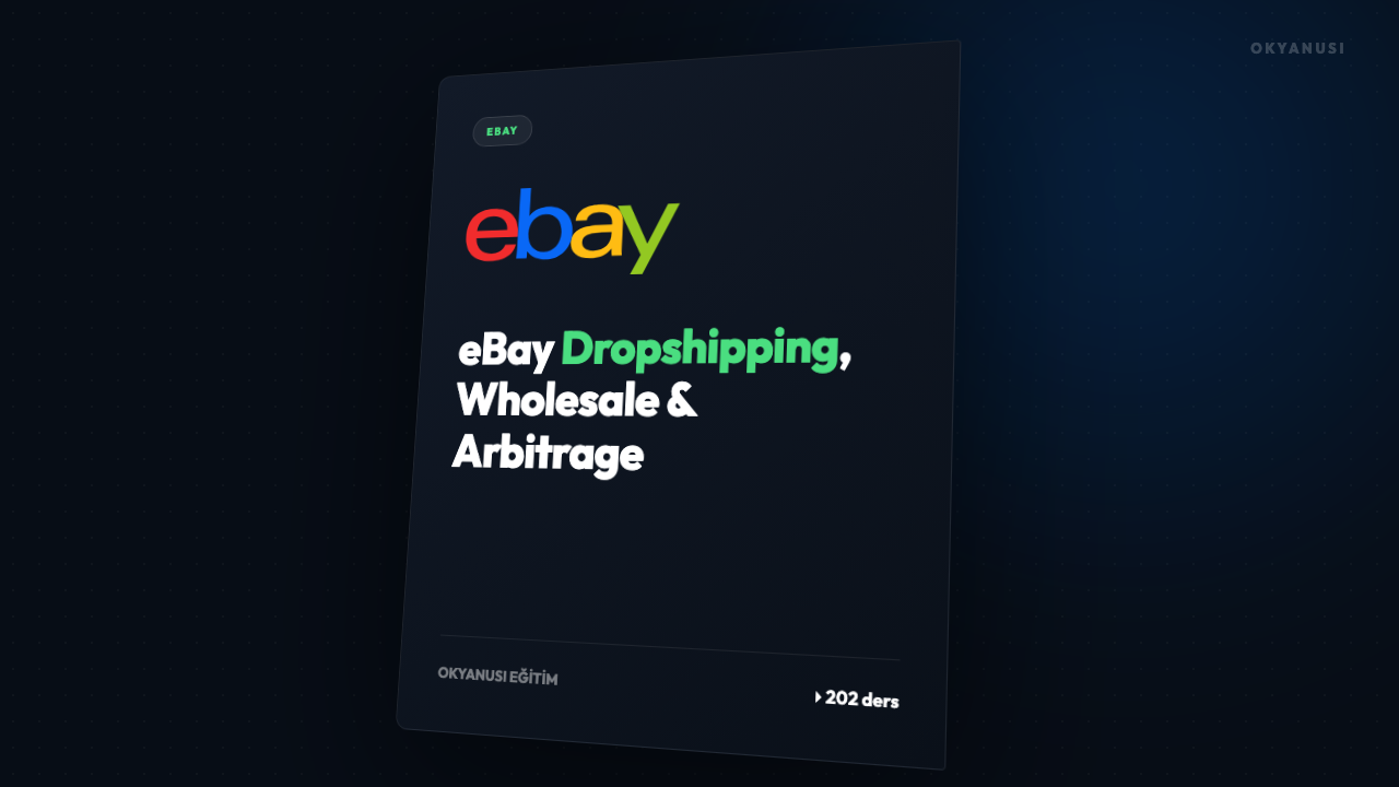 eBay Dropshipping, Wholesale & Arbitrage