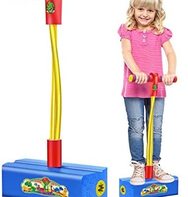 YongnKids Foam Pogo Jumper, Fun Jumping Toys for Kids 6 7 8 -12,Pogo Sticks for Girls Boys,Durable Jump Stick Great for Activties Outdoor Games,Blue