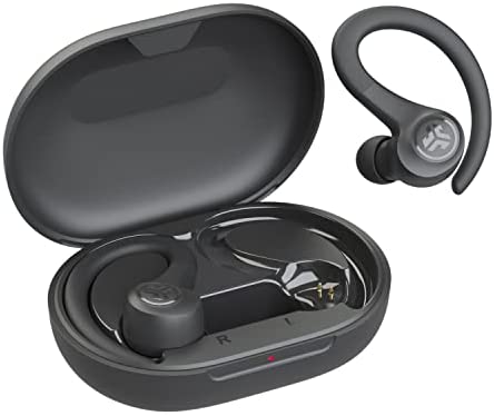 JLab Go Air Sport Running Headphones – True Wireless Earphones, Bluetooth Earbuds, Ear Buds with Hooks, Sports & Gym In Ear Headphones, IP55 Sweat-Resistant, 32+ Hr Playtime, EQ3 Sound, Graphite