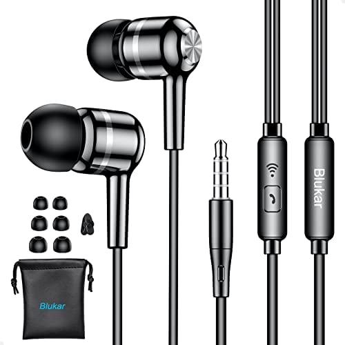 Blukar Earphones, Wired In-Ear Headphones Earphones High Sensitivity  Microphone & One Button Control – Noise Isolating, High Definition, Pure  Sound for iPhone, iPad, Galaxy, Smartphone, etc. – Okyanusi