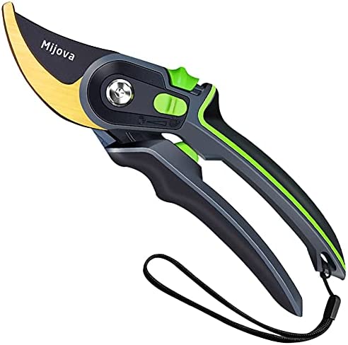 Garden Pruners,Pruning Shears for Gardening Heavy Duty with Rust Proof Stainless Steel Blades,Best Bypass Pruner Garden Shears Professional Gardening Tools (Can Cut Small PVC Pipes)