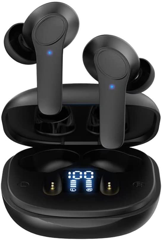 Wireless Earbuds For Samsung Galaxy A13 / A13 5G / A23 / A23 5G / A33 5G / A53 5G / A73 5G, 5.0 Bluetooth Earbuds Earphones Headphones IPX6 in-Ear USB-C Charge 35H Playtime Deep Bass Earbuds (BLACK)