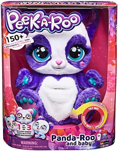 Peek-A-Roo Interactive Panda-Roo Plush Toy with Mystery Baby and Over 150 Sounds and Actions, Kids’ Toys for Girls Aged 5 and above