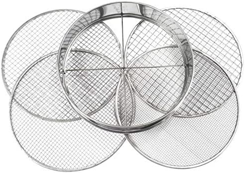 Practicool Stainless Steel Garden Potting Sieve / Riddle – with 4 interchangeable mesh sizes – 3,6,9,12mm