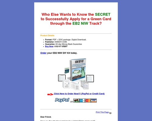  EB2- NIW DIY Kit: the ultimate guide to your green
