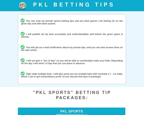 PKL Sports – Bet like a pro, who makes a living from it!