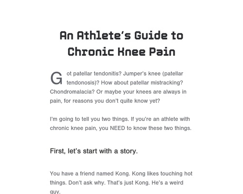 An Athlete's Guide to Chronic Knee Pain – Anthony Mychal