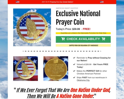 National Prayer Coin – Claim Yours for FREE Today!