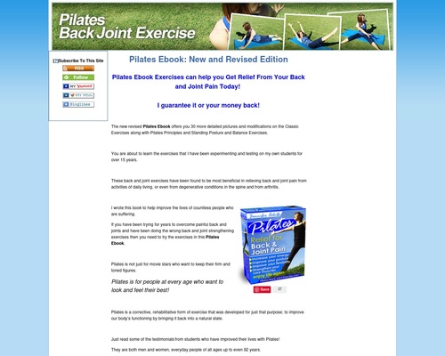 Pilates Ebook -Pilates Relief for Back and Joint Pain