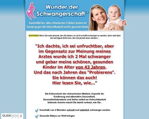 Wunder der Schwangerschaft (TM) : Pregnancy Miracle(TM) In German!