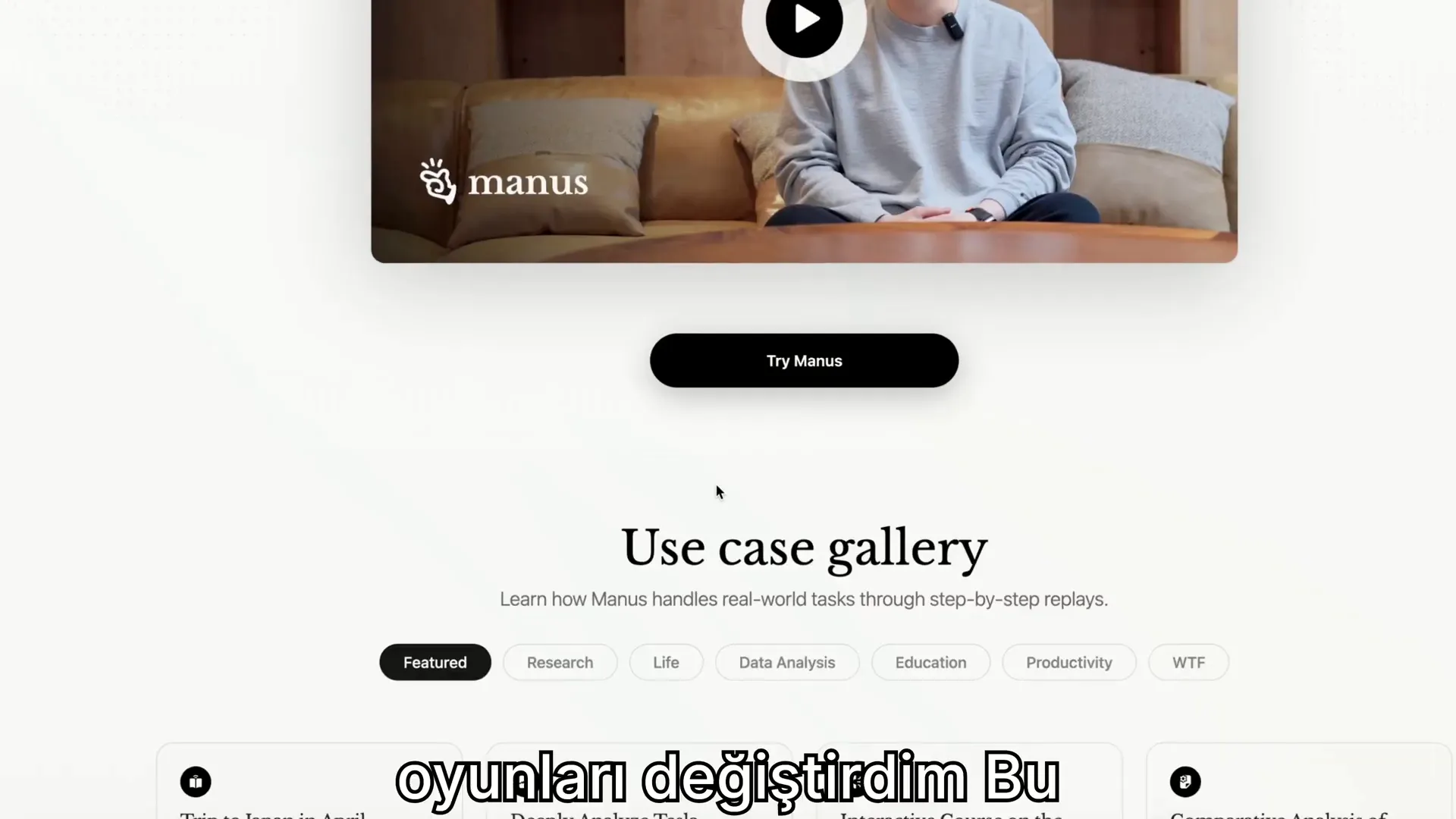 Dropshipping işlemleri için Manus AI kullanımı